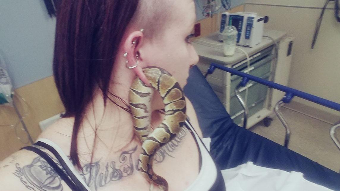 Snake Gets Stuck In Woman's Ear Lobe And We're Screaming
